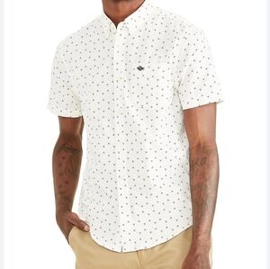 Dockers Signature Comfort Flex Short Sleeve Shirt Beautiful Black Manresa SZ S